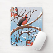 Tapis De Souris oiseau d'hiver (Avec souris)