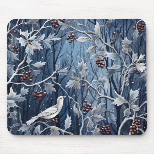 Tapis De Souris Oiseau d'hiver Holly (Devant)