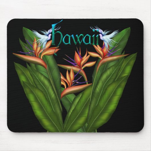Tapis De Souris Oiseau du paradis Hawaï Mousepad (Devant)