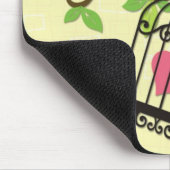 Tapis De Souris Oiseau jaune, cage à oiseaux (Coin)