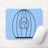 Tapis De Souris Oiseau mis en cage Mousepad (Avec souris)