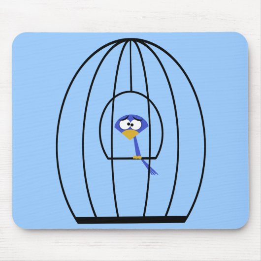 Tapis De Souris Oiseau mis en cage Mousepad (Devant)