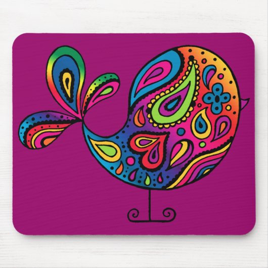 Tapis De Souris Oiseau Mousepad d'arc-en-ciel (Devant)