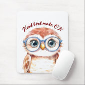 Tapis De Souris Oiseau Nerd geek (Avec souris)