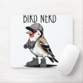 Tapis De Souris Oiseau Nerd Oiseau Drôle À L'Oiseau Observateur De (Avec souris)