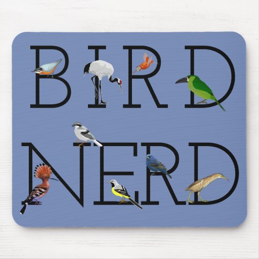 Tapis De Souris Oiseau Nerd trois (Devant)