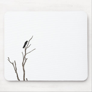 Tapis De Souris Oiseau simple sur une branche Mousepad