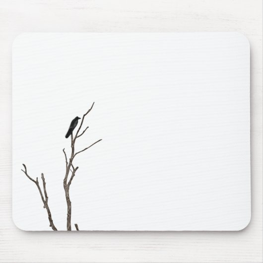 Tapis De Souris Oiseau simple sur une branche | Mousepad (Devant)