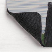 Tapis de souris Oiseau sur une souche (Coin)
