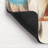 Tapis De Souris Oiseaux Assis joliment et calme (Coin)