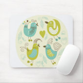 Tapis De Souris oiseaux de bande dessinée de cate (Avec souris)