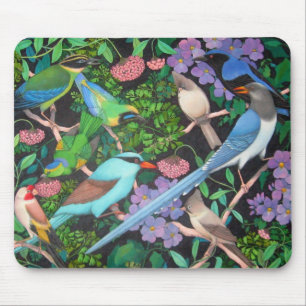 Tapis De Souris Oiseaux de jungle de l'Asie