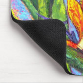 Tapis De Souris Oiseaux de la peinture tropicale de fleur de (Coin)