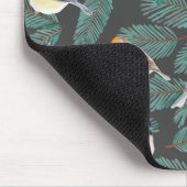 Tapis De Souris Oiseaux d'hiver sur les branches (Coin)