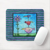Tapis De Souris Oiseaux empilés (Avec souris)