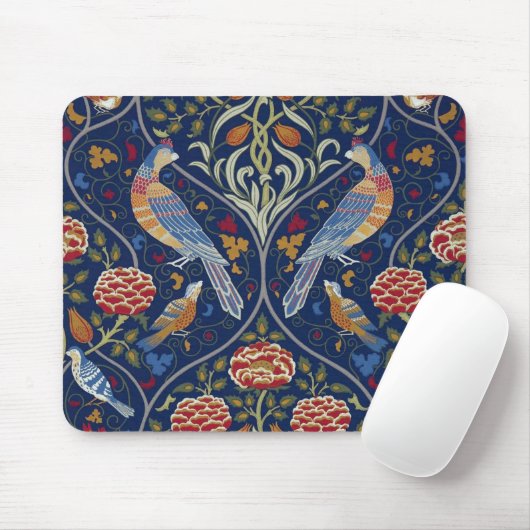 Tapis De Souris Oiseaux et fleurs, William Morris (Avec souris)