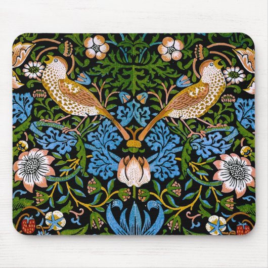 Tapis De Souris Oiseaux et fraises William Morris Art (Devant)