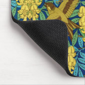 Tapis De Souris Oiseaux et glycine Verneuil bleu brun jaune (Coin)
