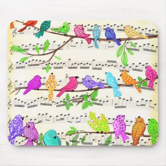 Tapis de souris Oiseaux Musicaux (Devant)