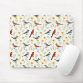 Tapis De Souris Oiseaux Peints de Couleurs Vives (Avec souris)