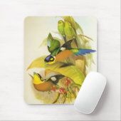 Tapis de souris oiseaux Psittacula à longue queue  (Avec souris)