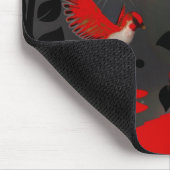 Tapis de souris Oiseaux rouges asiatiques (Coin)