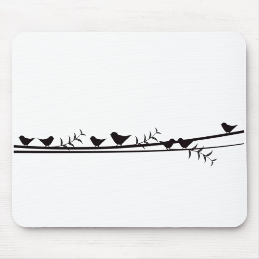 Tapis De Souris Oiseaux sur la vigne (Devant)