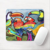 Tapis De Souris Oiseaux tropicaux (Avec souris)
