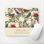 Tapis De Souris Oiseaux victoriens (Avec souris)
