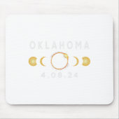 Tapis De Souris Oklahoma Total Éclipse Solaire Avril 8 2024 Solair (Devant)