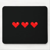 Tapis De Souris Old 8 Bit Heart Arcade Retro Xel Gamer Valentine's (Devant)