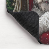 Tapis De Souris Old English Sheepdog Festive de Noël (Coin)