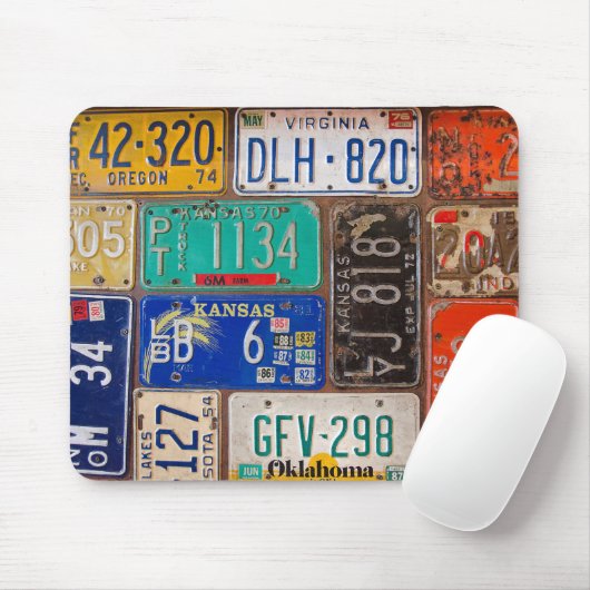 Tapis De Souris old license plate collection (Avec souris)