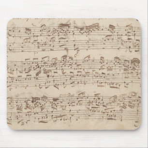 Tapis De Souris Old Music Notes - Bach Music Sheet