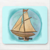 Tapis De Souris Old Sailboat nom personnalisé Souris Pad (Devant)