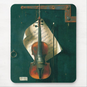 Tapis De Souris Old Violin Still Life by William Michael Harnett