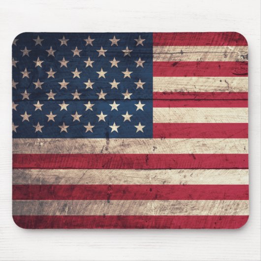 Tapis De Souris Old wooden American Flag (Devant)