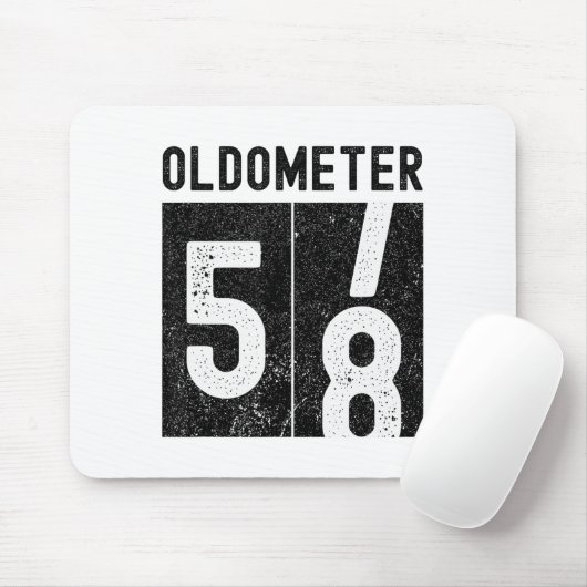 Tapis De Souris Oldometer 58th Birthday Funny Retro Turning 58 Yea (Avec souris)