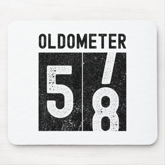Tapis De Souris Oldometer 58th Birthday Funny Retro Turning 58 Yea (Devant)
