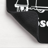 Tapis De Souris Oldtimer 2cv Döschwo blanc Silhouette (Coin)