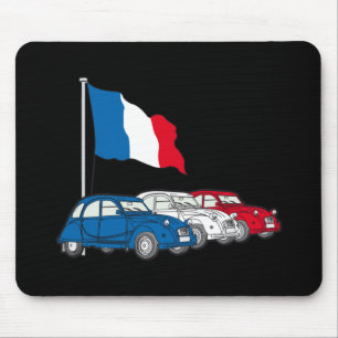 Tapis De Souris Oldtimer 2CV Trio France Drapeau