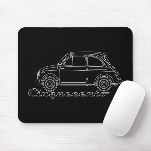 Tapis De Souris Oldtimer Fiat Cinquecento (Avec souris)