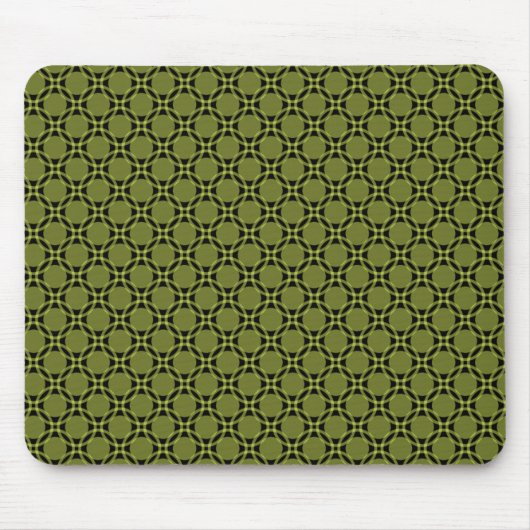 Tapis De Souris Olive Green Cercles funky Mousepad (Devant)