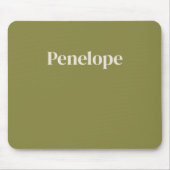 Tapis De Souris Olive Minimaliste Personnalisé (Devant)