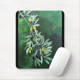 Tapis De Souris Olives au crépuscule de novembre Peinture d'Alfred
