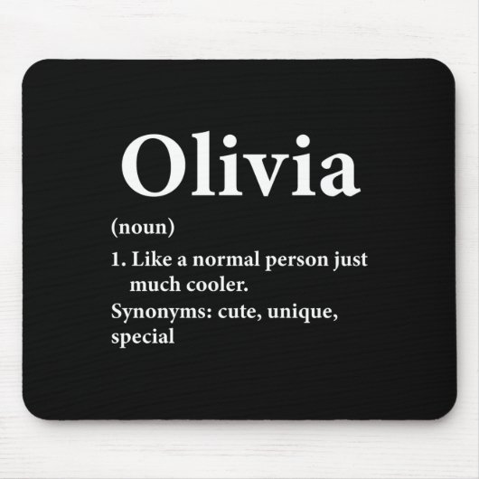 Tapis De Souris Olivia Name Definition Funny D (Devant)
