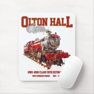 Tapis De Souris Olton Hall Train à vapeur Vintage Anglais Locomoti