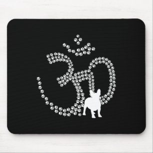 Tapis De Souris Om Dog Paws Bouledogue Français Yoga Aum Ohm Symbo