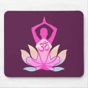 Tapis De Souris OM Namaste Spirituelle Lotus Flower Yoga sur viole
