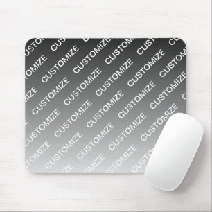 Tapis De Souris Ombre & motif de texte (couleur modifiable) Gris